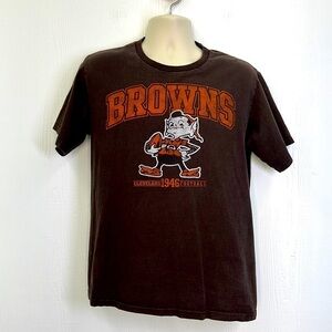 Team Apparel - Vintage Browns 1946 Cleveland Brown Short Sleeve T Shirt Medium